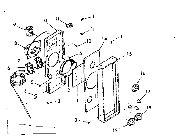 Kenmore 1039727140 control panel section diagram