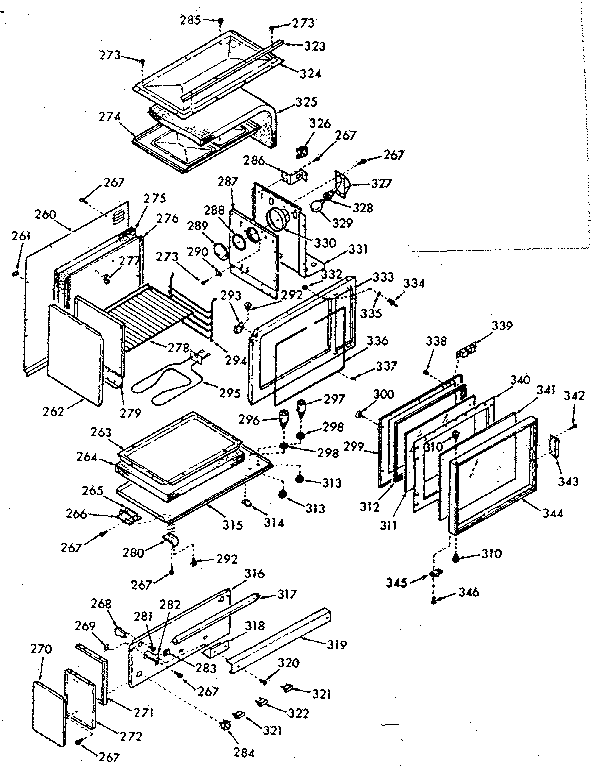 Kenmore 1039727140 upper body section diagram