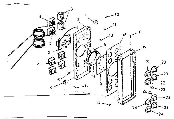 Kenmore 1039747160 control panel section diagram