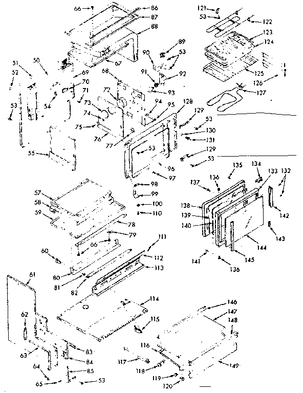 Kenmore 1039767021 upper body section diagram