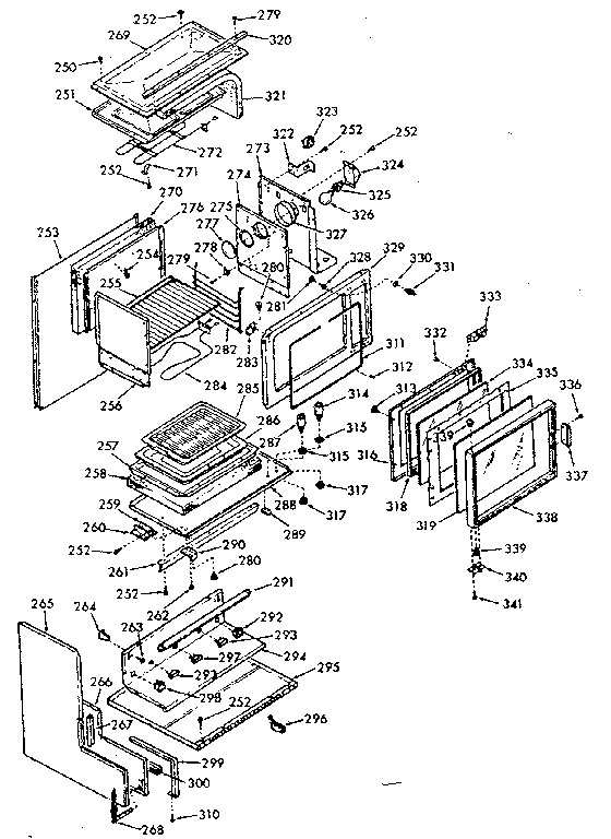 Kenmore 1039767100 upper body section diagram