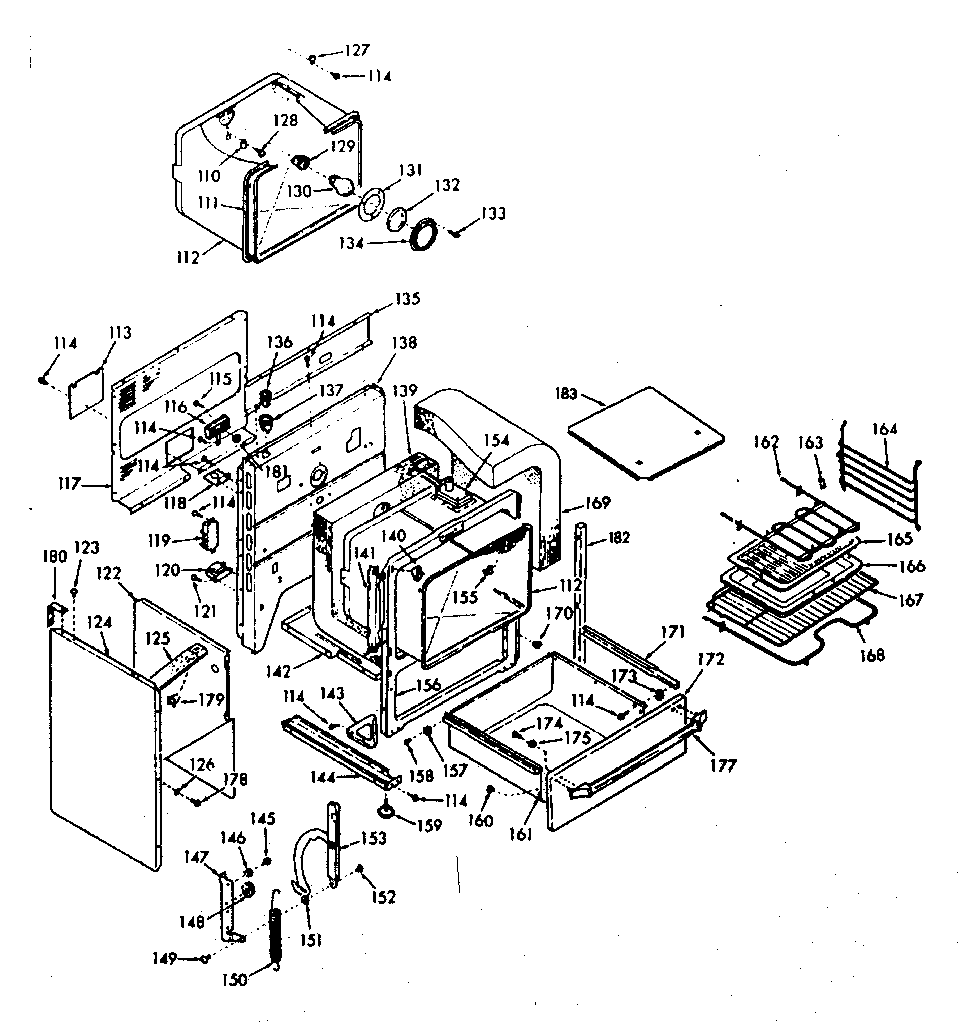 Kenmore 1039857120 lower body section diagram