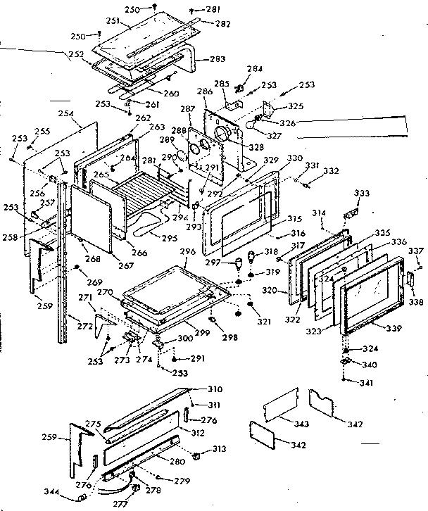 Kenmore 1039857120 upper body section diagram