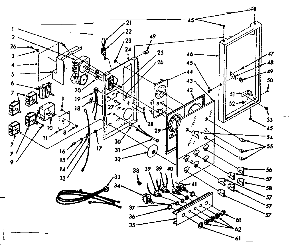 Kenmore 1039957040 control panel diagram
