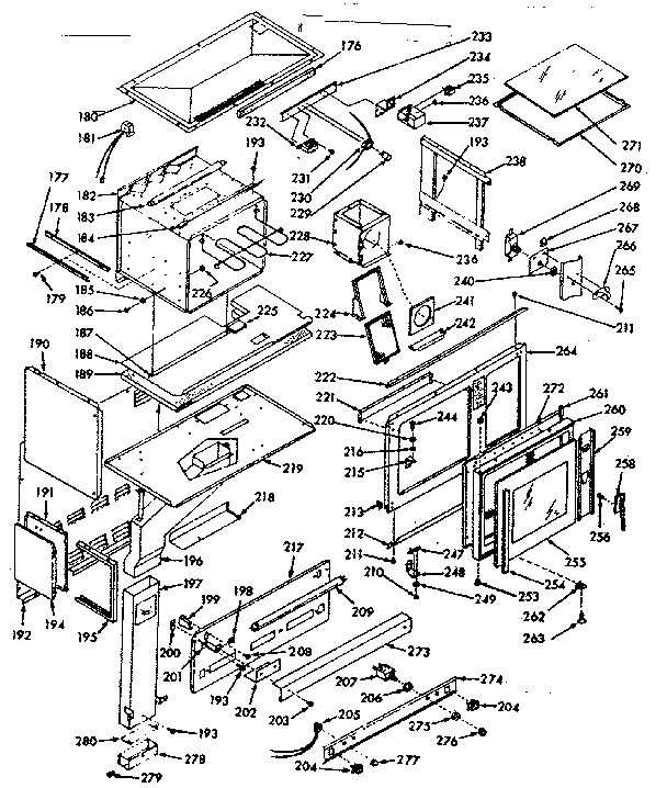 Kenmore 1039957040 upper body section diagram