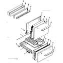 Kenmore 1197047140 backguard and door section diagram