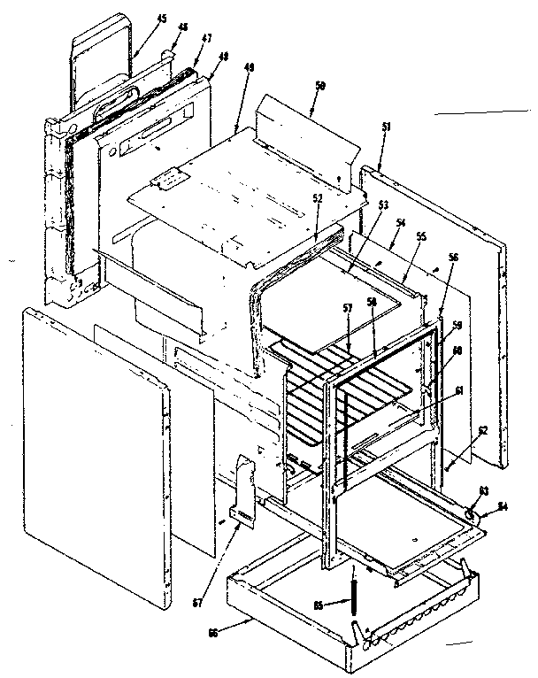 Kenmore 1197047140 body section diagram