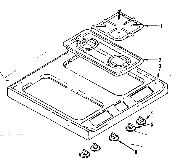 Kenmore 1197087140 main top diagram