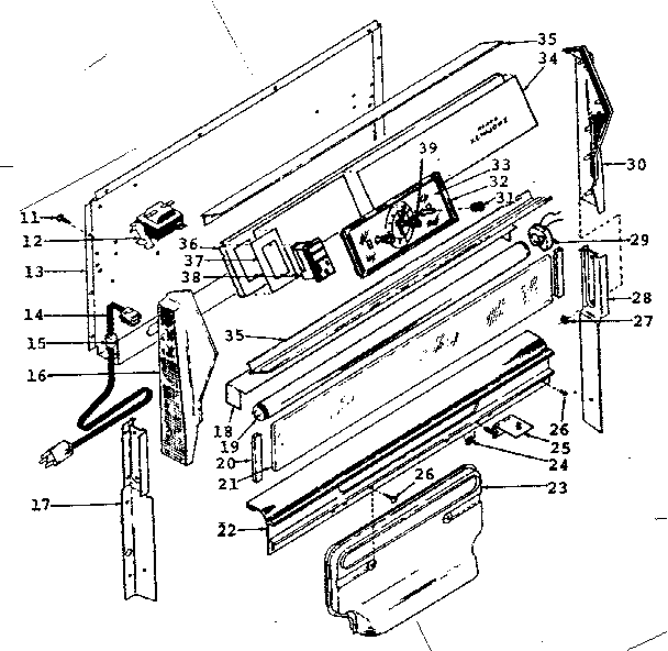 Kenmore 1197087140 backguard diagram