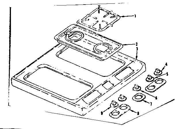 Kenmore 1197207040 main top diagram