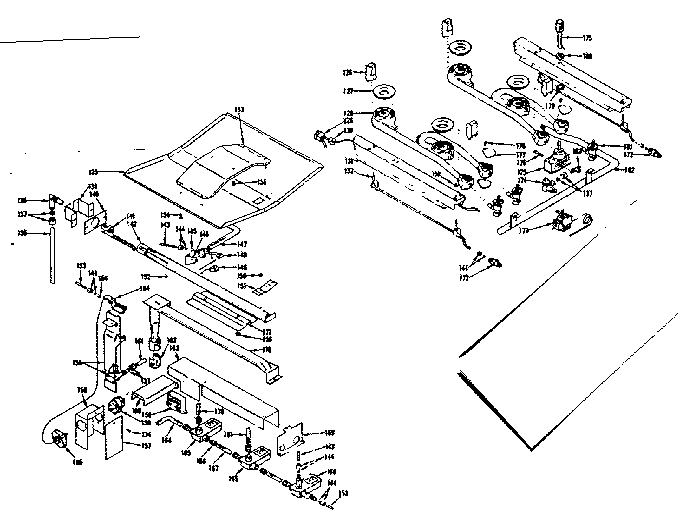 Kenmore 1197207040 oven and top burner diagram