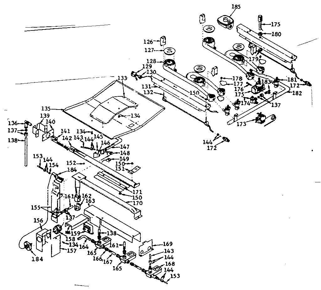 Kenmore 1197207041 oven and top burner diagram
