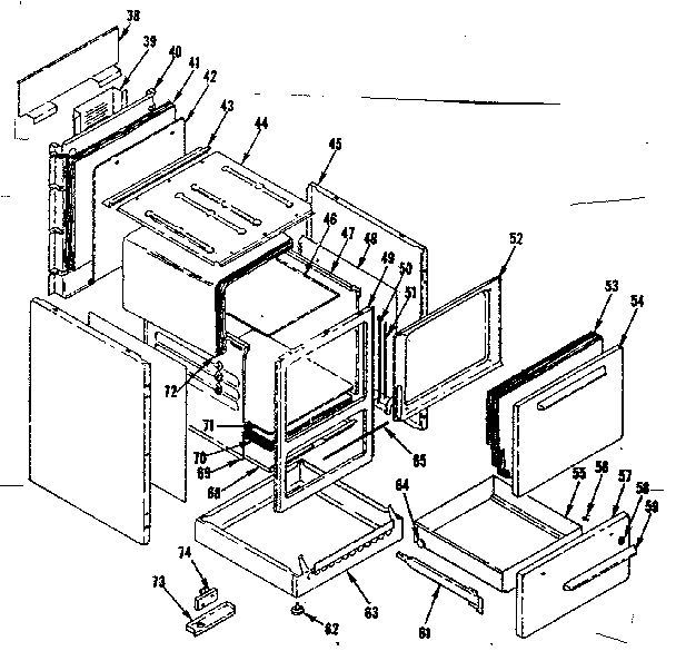Kenmore 1199067022 body section diagram
