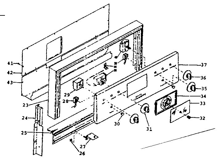 Kenmore 1199067100 backguard section diagram