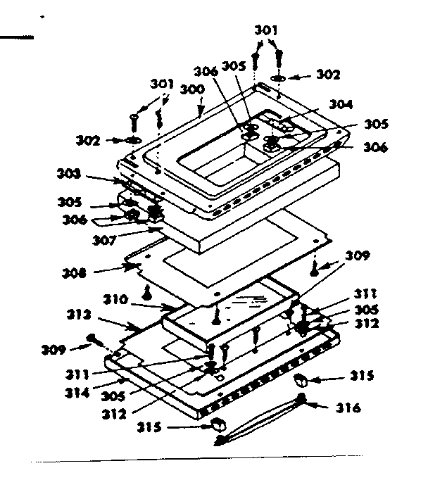 Kenmore 1553567020 oven door diagram