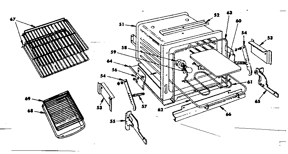 Kenmore 1554547000 oven parts diagram