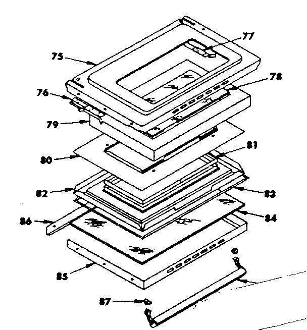 Kenmore 1554547000 black glass door diagram