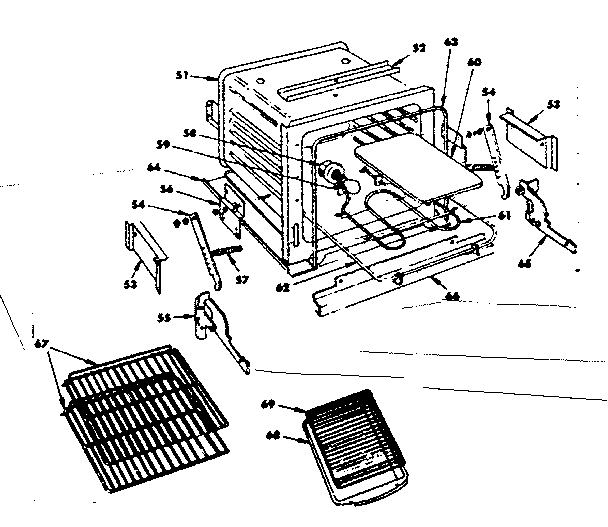 Kenmore 1554547091 oven parts diagram