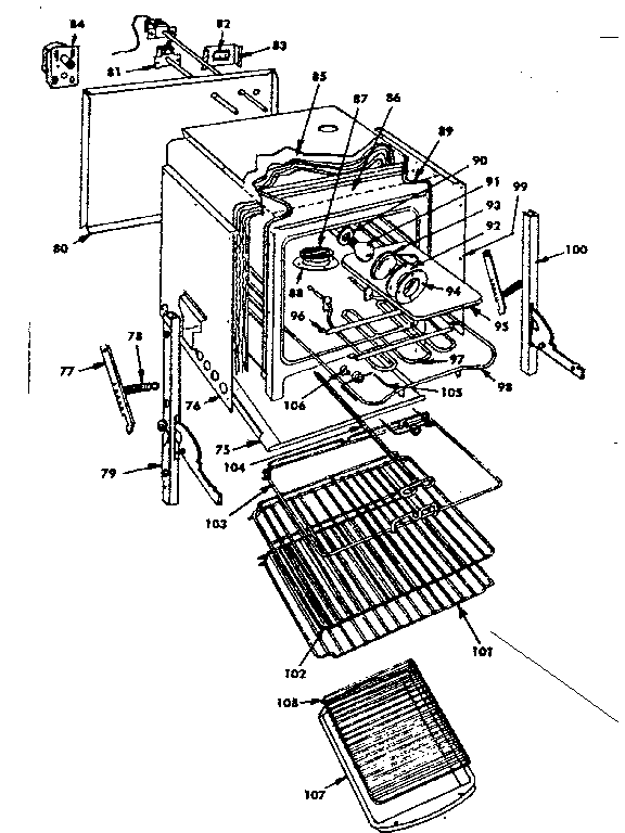 Kenmore 1554557021 oven parts diagram