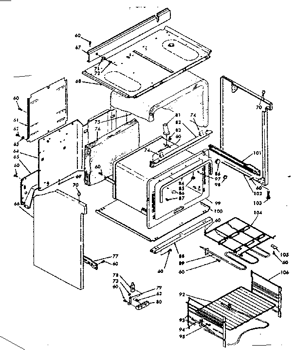 Kenmore 6286227120 body assembly diagram