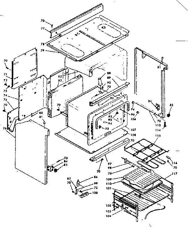 Kenmore 6289107100 body assembly diagram