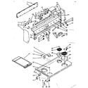 Kenmore 6289447140 backguard and cooktop assembly diagram