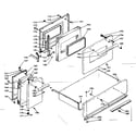Kenmore 6289447160 doors and drawer diagram
