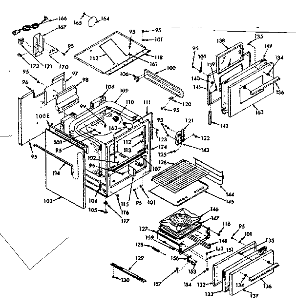 Kenmore 6477127024 body section diagram