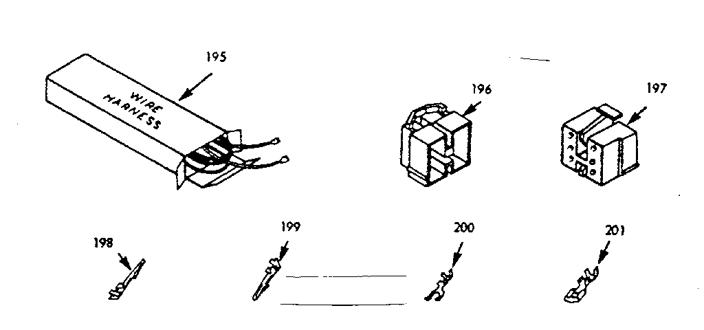 Kenmore 6477127024 wire harness and components diagram