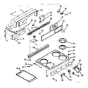 Kenmore 6477157023 backguard and main top section diagram