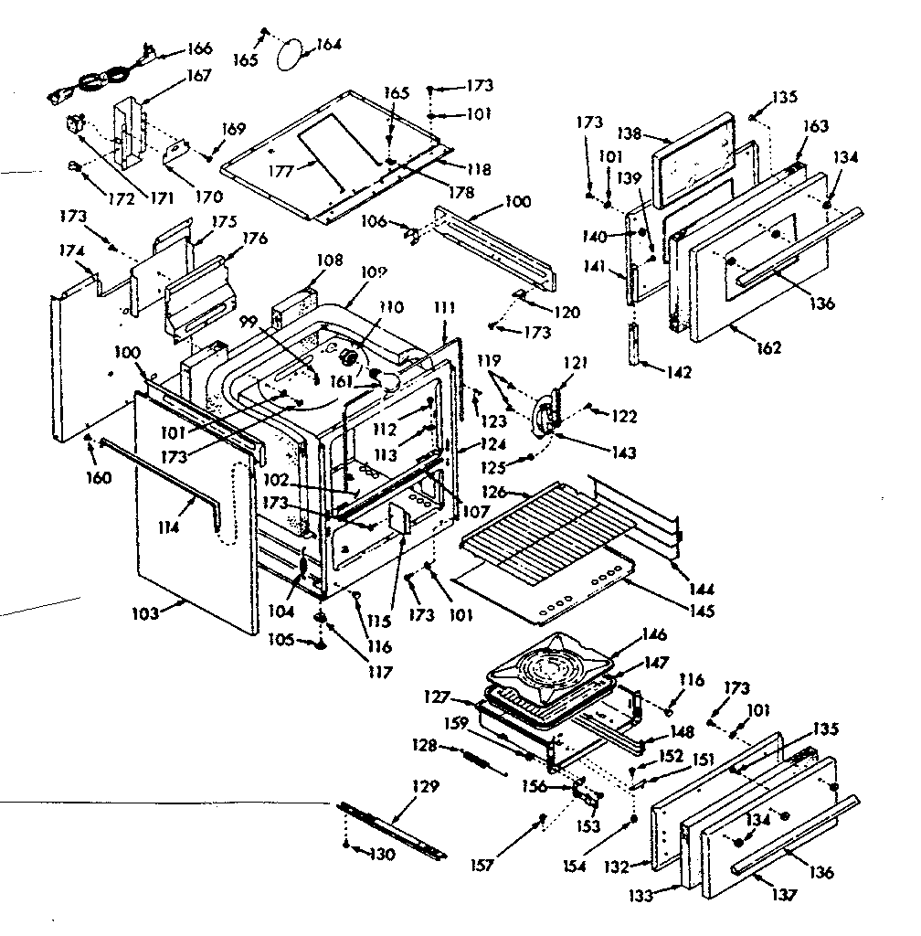 Kenmore 6477157023 body section diagram