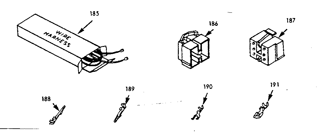 Kenmore 6477157023 wire harness and components diagram