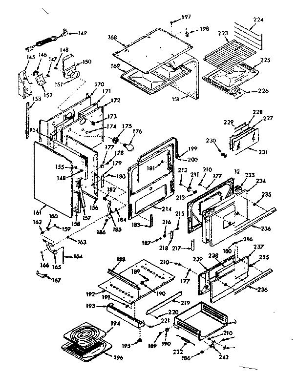 Kenmore 6477167060 body section diagram