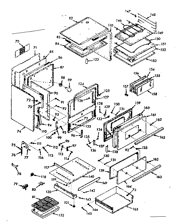 Kenmore 6479167000 body section diagram