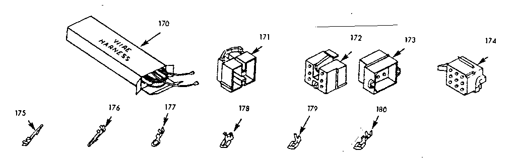 Kenmore 6479167000 wire harnesses and components diagram