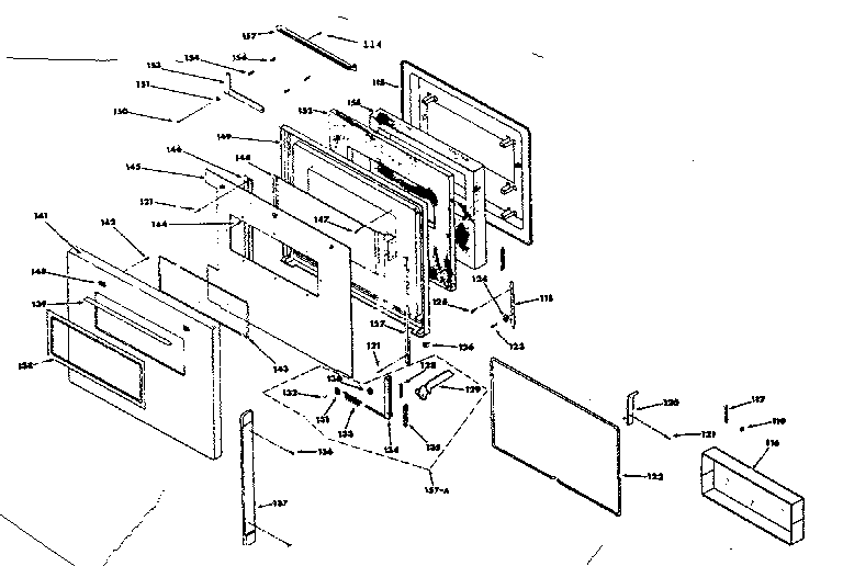 Kenmore 8504237080 porcelain door section diagram