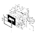 Kenmore 8504237060 black glass door section diagram