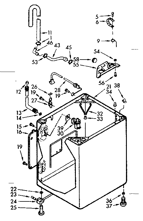 Kenmore 1107003403 cabinet parts diagram