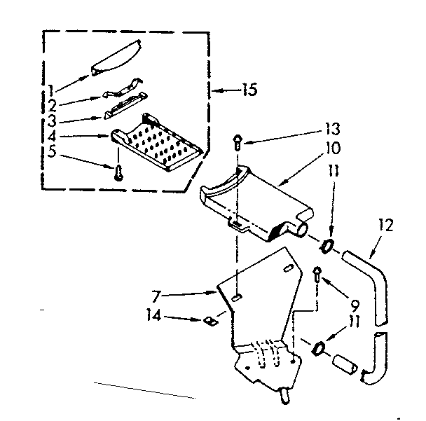 Kenmore 1107003403 filter assembly diagram