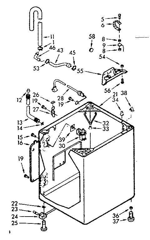 Kenmore 1107003501 cabinet parts diagram