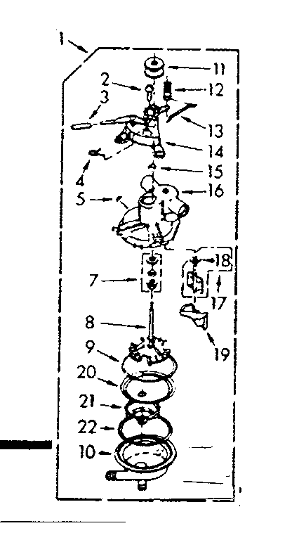 Kenmore 1107003501 pump assembly diagram