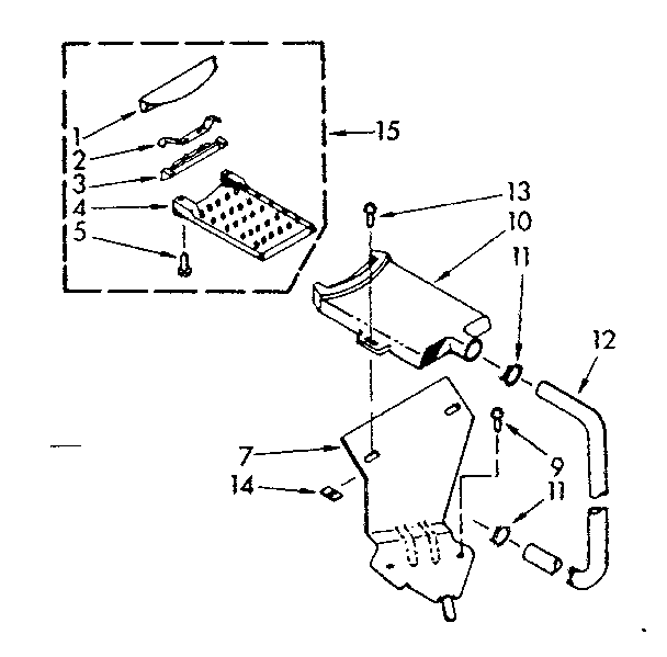 Kenmore 1107003501 filter assembly diagram