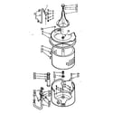 Kenmore 1107005401 tub and basket assembly diagram