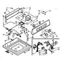 Kenmore 1107005401 top and console assembly diagram