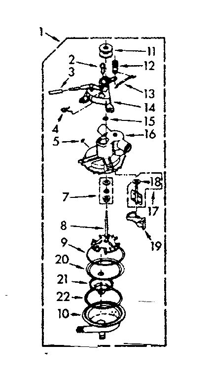 Kenmore 1107005401 pump assembly diagram