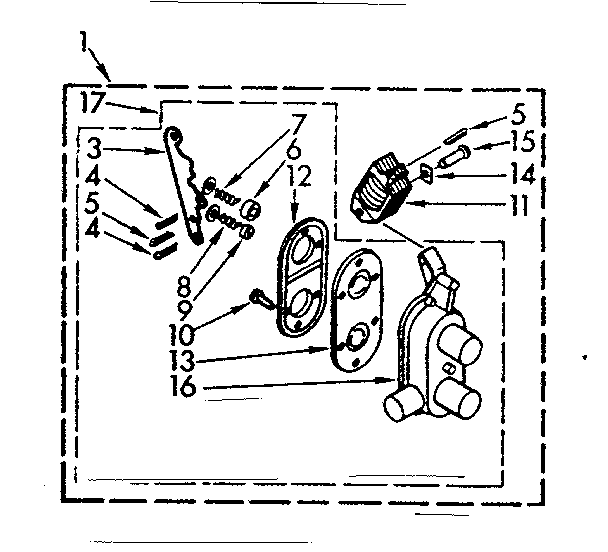Kenmore 1107005401 two way valve assembly diagram
