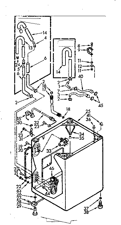 Kenmore 1107005403 cabinet parts diagram