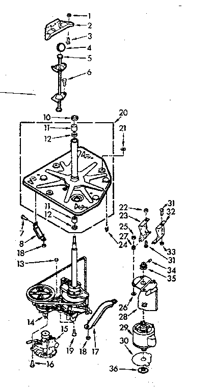 Kenmore 1107005403 drive system diagram