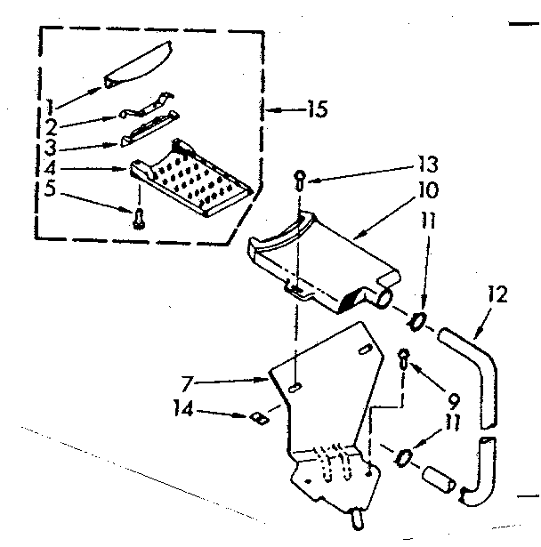 Kenmore 1107005403 filter assembly diagram
