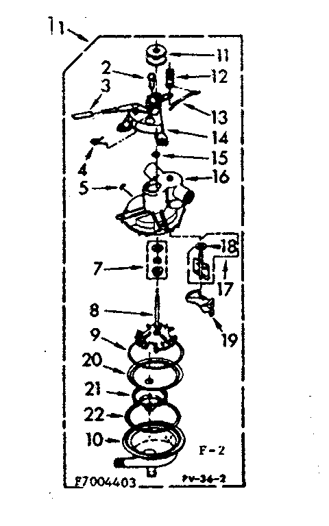 Kenmore 1107005403 pump assembly diagram